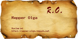 Repper Olga névjegykártya
